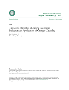 The Stock Market as a Leading Economic Indicator