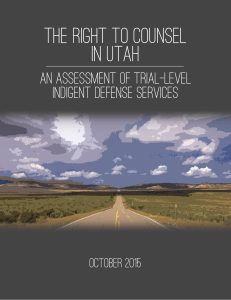 The right to counsel in Utah