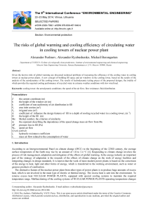 The risks of global warming and cooling efficiency of circulating