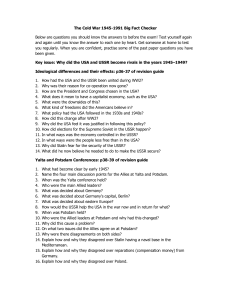 The Cold War 1945-1991 Big Fact Checker Below are questions you