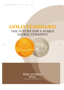 Gold Standard: The Future for a Stable Global - Hizb ut