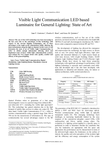 Visible Light Communication LED based Luminaire