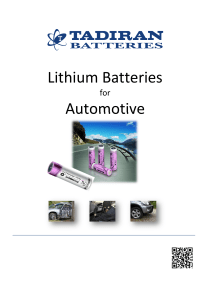 Link to pdf of brochure on Lithium Batteries for Automotive