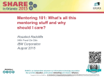 Mentoring 101: What`s all this mentoring stuff and why should I care?