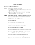 MTH 108 Class 20 Notes ( ) ( ) ( ) ( )