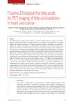 Fluorine-18 labeled thia fatty acids for PET imaging of fatty acid