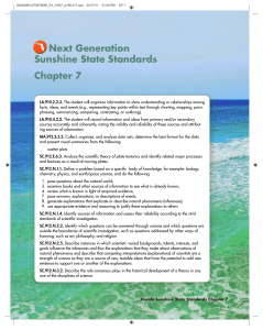 Next Generation Sunshine State Standards Chapter 7