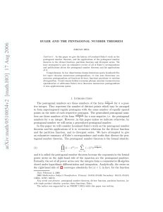 arXiv:math/0510054v2 [math.HO] 17 Aug 2006