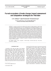 Forest ecosystem climate change impact assessment and