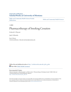 Pharmacotherapy of Smoking Cessation
