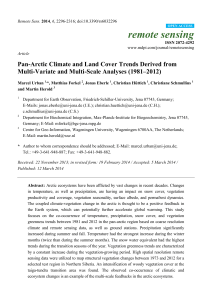 Pan-Arctic Climate and Land Cover Trends Derived from Multi
