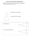 Section 4.6 – Isosceles, Equilateral, and Right Triangles