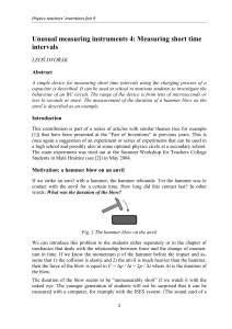 Measuring short time intervals - Veletrh nápadů učitelů fyziky