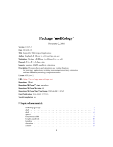 Package `metRology`