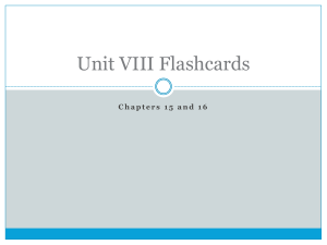 Unit I Flashcards