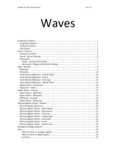 Properties of Waves .........................................................