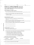 Carbon Compounds Enzymes Worksheet