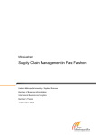Supply Chain Management in Fast Fashion