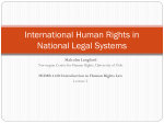Legalisation of Human Rights