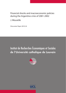 Financial shocks and macroeconomic policies during the Argentine
