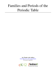 Families and Periods of the Periodic Table - CK
