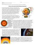 Read the following about the layers of the Earth and answer the