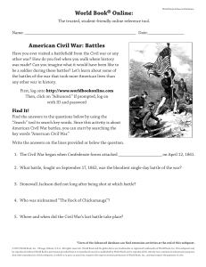 World Book® Online: American Civil War: Battles