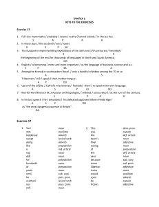 SYNTAX KEYS TO THE EXERCISES 15