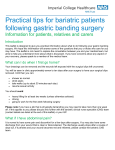 Practical tips for bariatric patients following gastric banding surgery