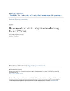 Breakdown from within : Virginia railroads during the Civil