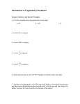 Introduction to Trigonometry Worksheet