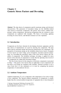 Generic Stress Factors and De-rating