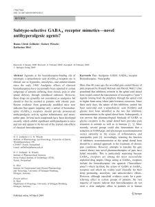Subtype-selective GABAA receptor mimetics—novel