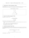 1 Introduction to Electromagnetic Waves 2 Speed of an