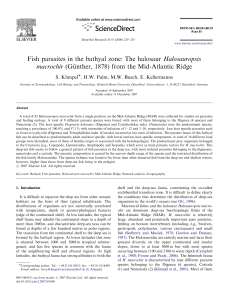 Fish parasites in the bathyal zone: The halosaur Halosauropsis