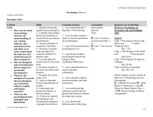 Psychology - STMA Schools