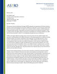 sent a letter - American Society for Radiation Oncology