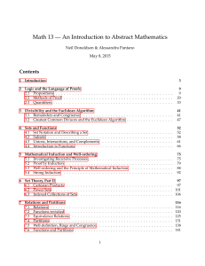 Math 13 — An Introduction to Abstract Mathematics