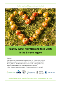Healthy living, nutrition and food waste in the Arctic region