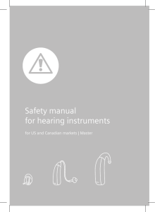 User Guide - Safety Guide for Hearing