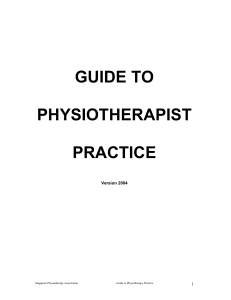 guide to physiotherapist practice