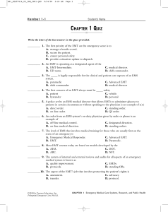 chapter 1 quiz - EMS University