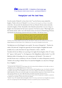 Hanigalbat and the land Hani