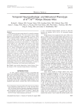 Temporal Neuropathologic and Behavioral Phenotype of 6 /6