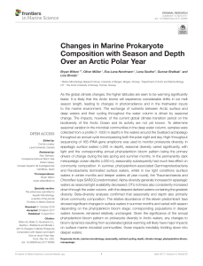 Changes in Marine Prokaryote Composition with Season and Depth