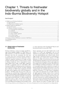 Chapter 1. Threats to freshwater biodiversity globally and in
