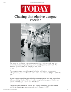 Chasing that elusive dengue vaccine (TODAY, Commentary, April