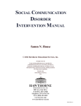 social communication disorder intervention manual