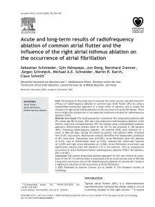 Acute and long-term results of radiofrequency ablation of common
