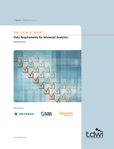 TDWI Checklist Report: Data Requirements for Advanced